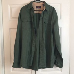 Wrangler Green Button Down XL